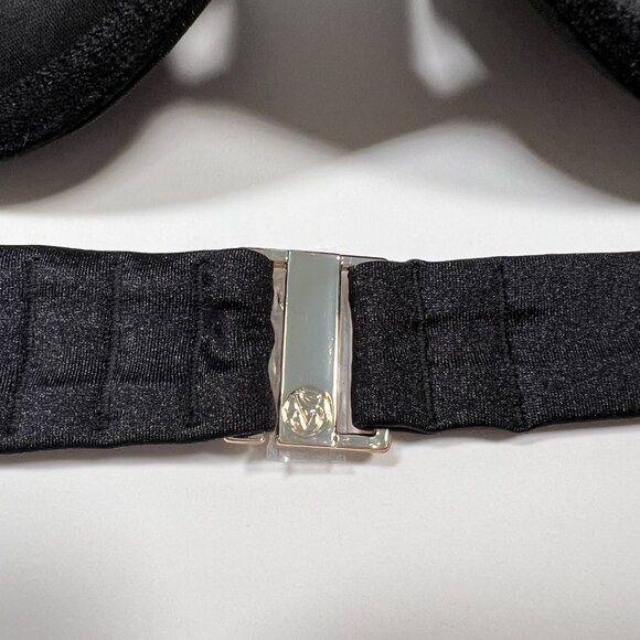 Victoria Secret 36D Push Up Bikini Top Banded Strappy Adds 1 Cup Size Black - Picture 10 of 11